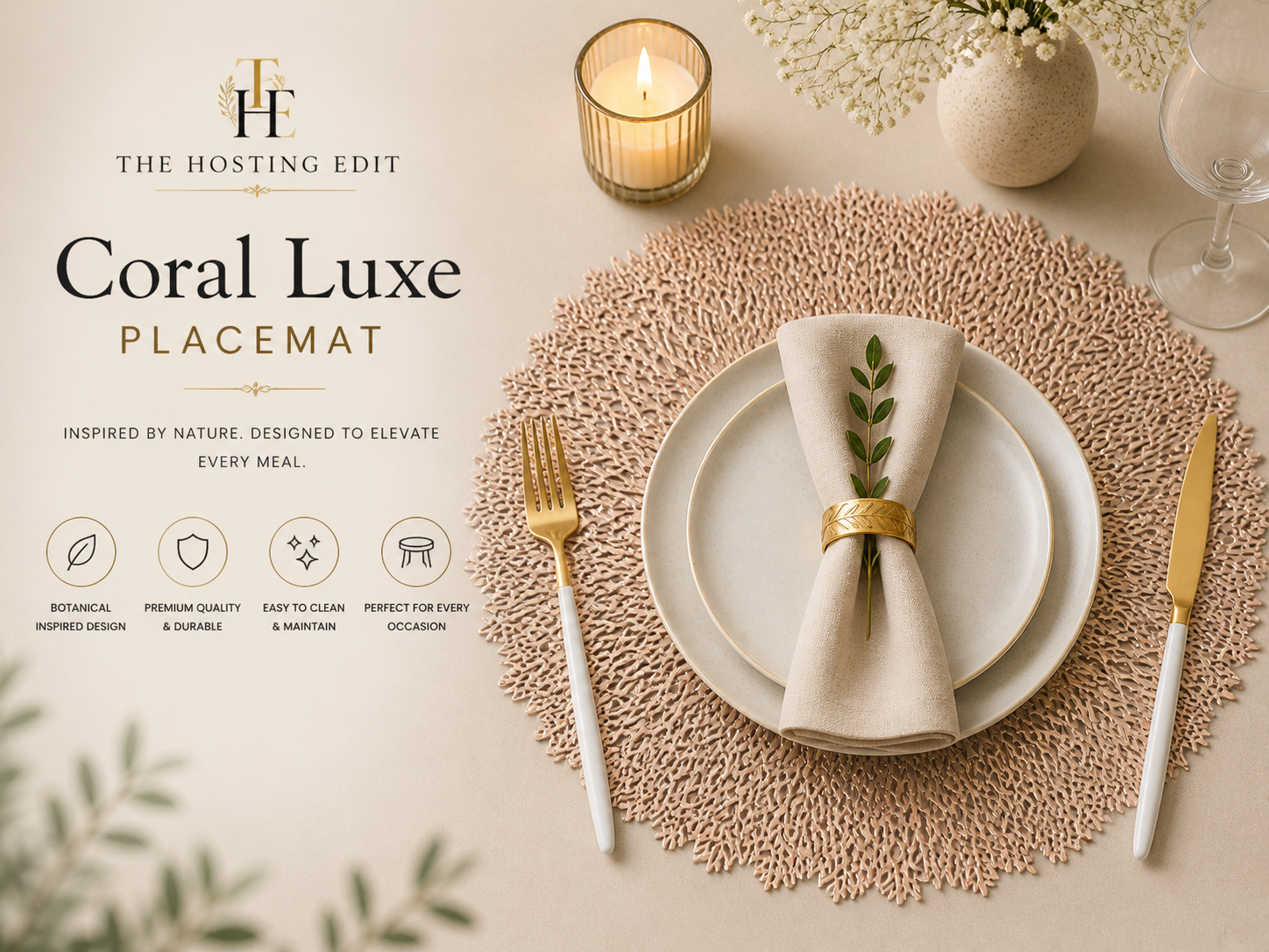 Coral Luxe Placemat
