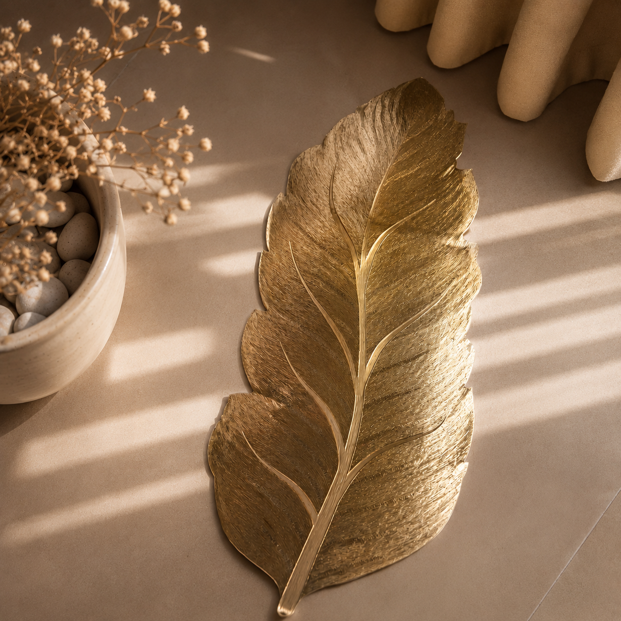 Luxe Feather Table Runner
