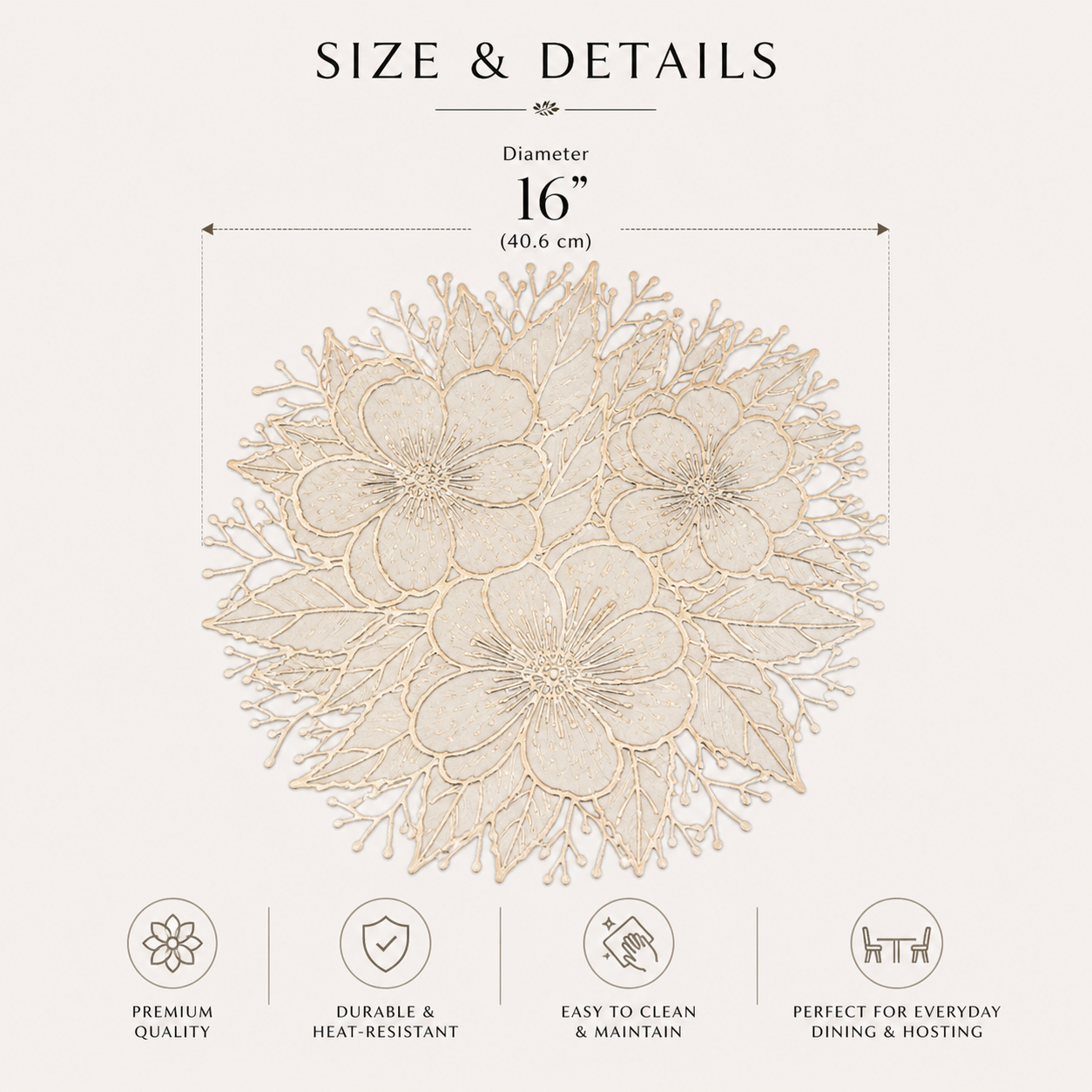 Floral Lace Statement Table Mat