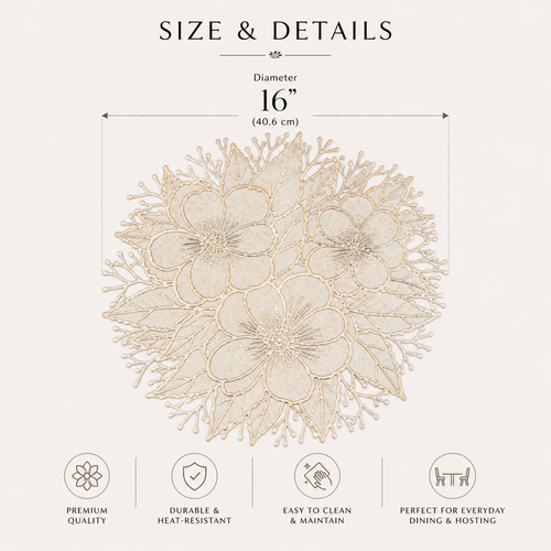 Floral Lace Statement Table Mat