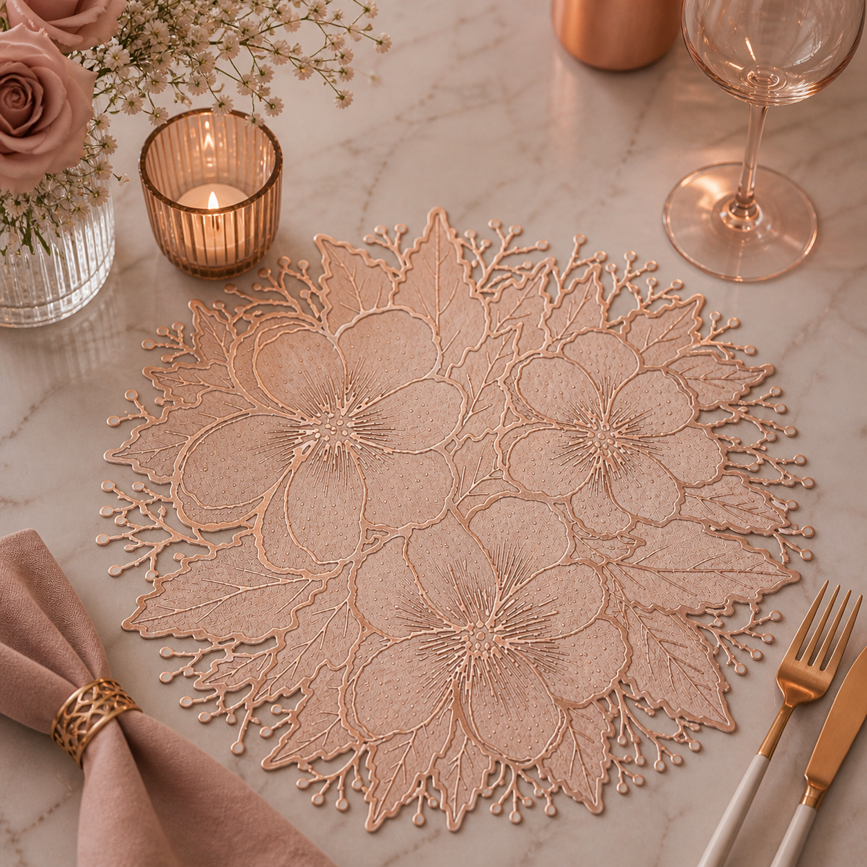 Floral Lace Statement Table Mat