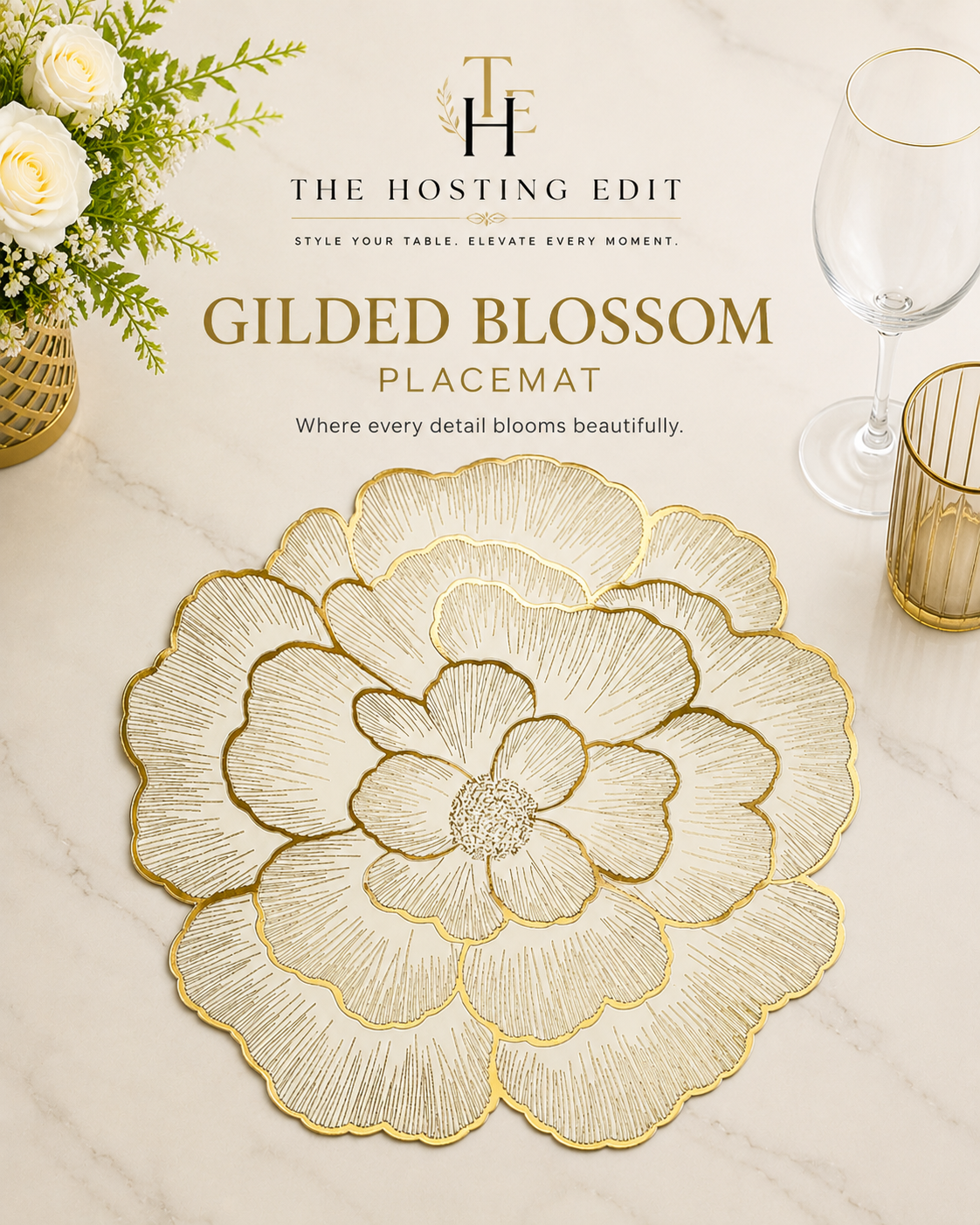 Gilded Blossom Placemat