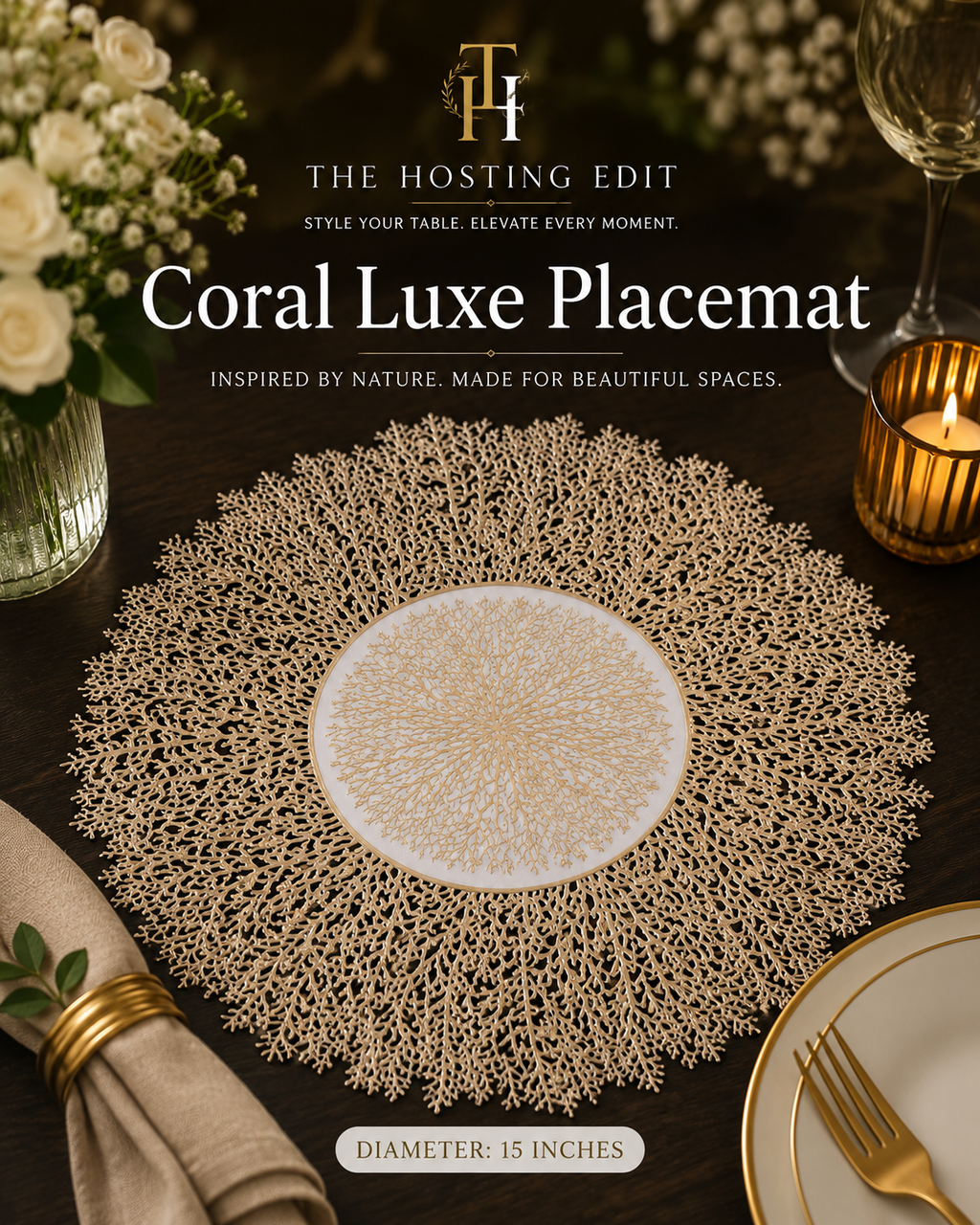 Coral Luxe Placemat